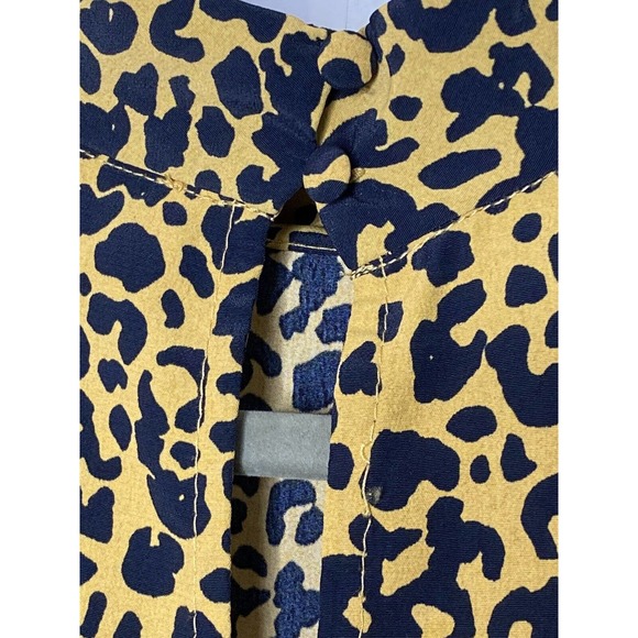 NWT WAYF Womens Pierce Leopard Long Sleeve Mini Dress Small Mock Neck Pockets - Picture 12 of 14